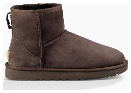 Ugg Australia Classic Mini II Suede Γυναικεία Μποτάκια με Γούνα Καφέ