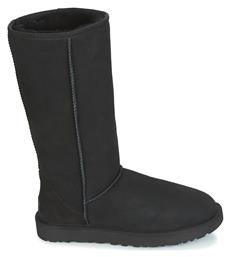 Ugg Australia Classic Tall II Suede Γυναικείες Μπότες με Γούνα Μαύρες από το Modivo