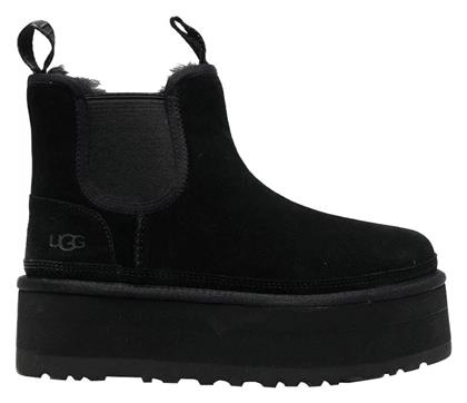 Ugg Australia Δερμάτινα Γυναικεία Chelsea Μποτάκια Μαύρα