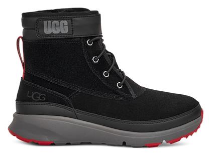 Ugg Australia Δερμάτινα Παιδικά Μποτάκια με Φερμουάρ Μαύρα