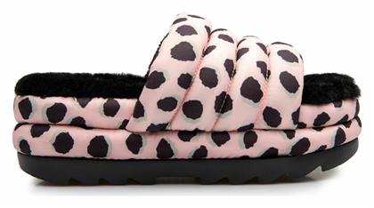 Ugg Australia Maxi Γυναικεία Σανδάλια Flatforms Cheetah Pink