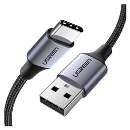 Ugreen Braided USB 2.0 Cable USB-C male - USB-A male Μαύρο 1m (60126)