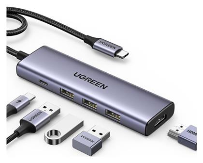 Ugreen CM511 USB-C Docking Station με HDMI 4K PD Γκρι