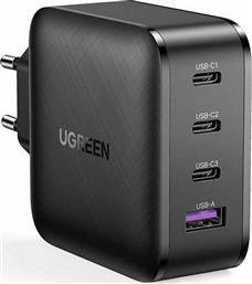 Ugreen Φορτιστής Χωρίς Καλώδιο με Θύρα USB-A και 3 Θύρες USB-C 65W Power Delivery / Quick Charge 2.0 / Quick Charge 3.0 / Quick Charge 4+ / Quick Charge 4.0 Μαύρος (CD224) από το e-shop