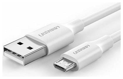 Ugreen Regular USB 2.0 to micro USB Cable Λευκό 1m (60141)