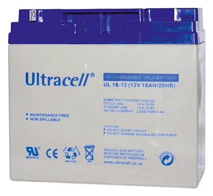 Ultracell UL 18-12 Μπαταρία UPS με Χωρητικότητα 18Ah και Τάση 12V από το Polihome