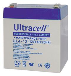 Ultracell UL 4-12 Μπαταρία UPS με Χωρητικότητα 4Ah και Τάση 12V από το Public