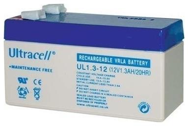 Ultracell UL1.3-12 Μπαταρία UPS με Χωρητικότητα 1.3Ah και Τάση 12V