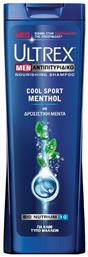 Ultrex Cool Sport Menthol Σαμπουάν κατά της Πιτυρίδας για Όλους τους Τύπους Μαλλιών 360ml από το Esmarket