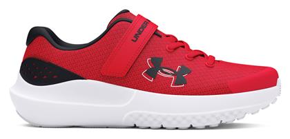 Under Armour Αθλητικά Παιδικά Παπούτσια Running Surge 4 με Σκρατς Κόκκινα