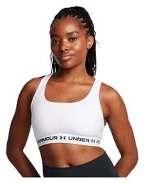 Under Armour Crossback Mid Bra Γυναικείο Μπουστάκι Λευκό από το E-tennis