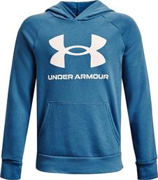 Under Armour Fleece Παιδικό Φούτερ με Κουκούλα και Τσέπες Γαλάζιο Rival από το Z-mall