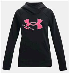 Under Armour Fleece Παιδικό Φούτερ με Κουκούλα και Τσέπες Μαύρο Rival από το Z-mall