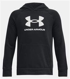 Under Armour Fleece Παιδικό Φούτερ με Κουκούλα Μαύρο Rival