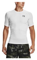 Under Armour HeatGear Ανδρική Ισοθερμική Κοντομάνικη Μπλούζα Compression Λευκή