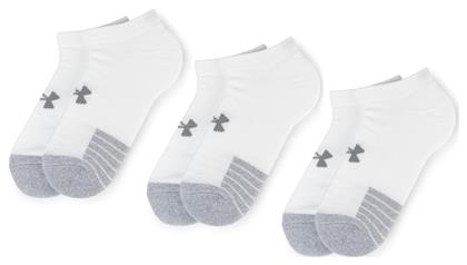 Under Armour Heatgear Αθλητικές Κάλτσες Λευκές 3 Ζεύγη