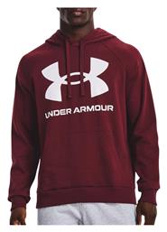 Under Armour Rival Ανδρικό Φούτερ με Κουκούλα και Τσέπες Μπορντό