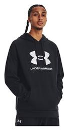 Under Armour RIVAL Ανδρικό Φούτερ με Κουκούλα Μαύρο