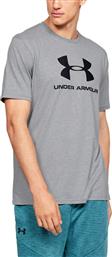 Under Armour Sportstyle Ανδρικό Αθλητικό T-shirt Κοντομάνικο Γκρι από το MybrandShoes