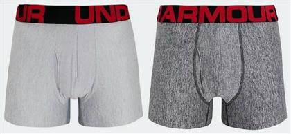 Under Armour Tech 3In Ανδρικά Μποξεράκια 2Pack Γκρι