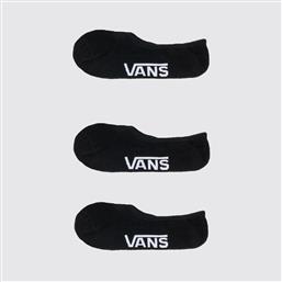 Vans Classic Γυναικείες Μονόχρωμες Κάλτσες Μαύρες 3Pack από το Modivo