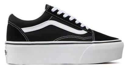 Vans Old Skool Stackform Γυναικεία Flatforms Sneakers Μαύρα