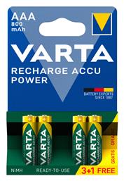 Varta Rechargeable Accu Επαναφορτιζόμενες Μπαταρίες AAA Ni-MH 800mAh 1.2V 4τμχ από το Esmarket