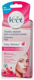 Veet Easy Gelwax Normal Skin Ταινίες Αποτρίχωσης για το Πρόσωπο 20τμχ από το e-Fresh