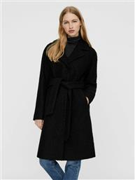 Vero Moda Γυναικείο Μαύρο Παλτό με Ζώνη από το Plus4u