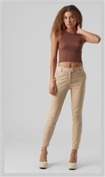 Vero Moda Γυναικείο Υφασμάτινο Παντελόνι σε Slim Εφαρμογή Μπεζ