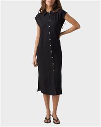 Vero Moda Καλοκαιρινό Midi Σεμιζιέ Φόρεμα Μαύρο από το The Fashion Project