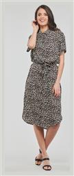 Vero Moda Midi All Day Φόρεμα με Κουμπιά Animal Print από το Spartoo