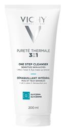 Vichy Γαλάκτωμα Ντεμακιγιάζ Purete Thermale 3 in 1 One Step Cleanser για Ευαίσθητες Επιδερμίδες 200ml