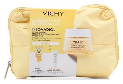 Vichy Promo Νeovadiol Redensifying Cream Αντιγηραντικη Κρεμα Προσωπου Ημερας 50ml & Neovadiol Meno 5 Bi-serum 5ml & Αντηλιακο Προσωπου Capital Soleil Uv Age Daily Spf50+