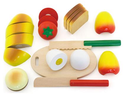 Viga Toys Cutting Meal Ξύλινα Τρόφιμα Πρωινού Διαίρεσης από το EasyU