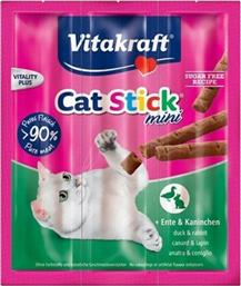 Vitakraft Cat Stick Mini Σνακ Γάτας με Πάπια & Κουνέλι 3τμχ