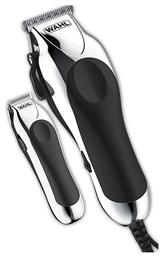 Wahl Professional Chrome Pro Deluxe Επαγγελματικό Σετ Κουρευτικής Μηχανής Ρεύματος Ασημί 79524-2716