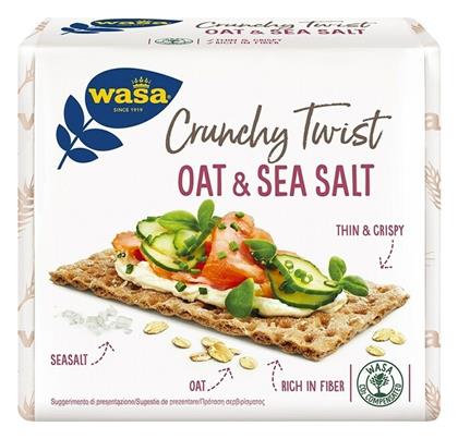 Wasa Φρυγανιές Βρώμης Crunchy Twist Oat & Sea Salt 265gr Κωδικός: 39852106