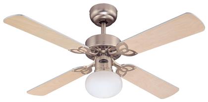 Westinghouse Vegas Ανεμιστήρας Οροφής 105cm με Φως Light Maple/Silver