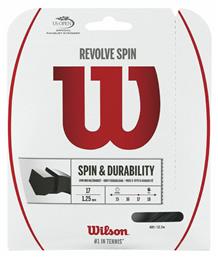 Wilson Revolve Spin Χορδή Τένις Μαύρη 12.2m, Φ1.25mm