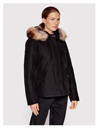 Woolrich Arctic Raccoon Κοντό Γυναικείο Μπουφάν Παρκά για Χειμώνα Μαύρο από το Modivo