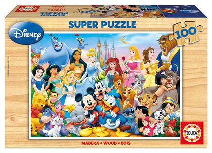 Ξύλινο Παιδικό Puzzle The Wonderful World of Disney 100pcs για 6+ Ετών Educa