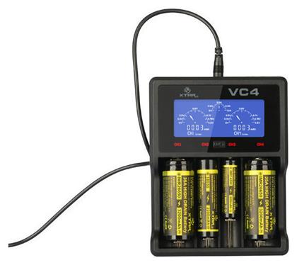 XTAR VC4 USB Φορτιστής 4 Μπαταριών Li-ion/Ni-MH Μεγέθους AA/AAA/D/18650