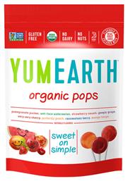 YumEarth Γλειφιτζούρια Organic Pops με Γεύση Φρούτα 85gr 14τμχ