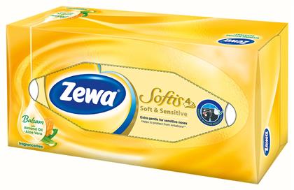 Zewa 80 Χαρτομάντηλα Softis Soft & Sensitive 4 Φύλλων από το e-Fresh