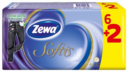 Zewa 8x10 Χαρτομάντηλα Softis Classic 4 Φύλλων 22gr από το e-Fresh